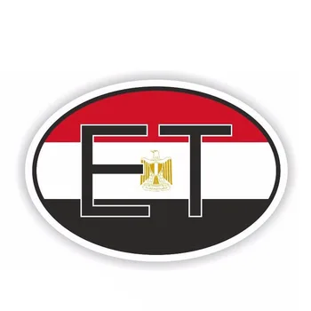 Aliauto Zászló Matricák Vicces Egyiptom Kis Ország Kód Fényvisszaverő Matrica Vízálló Autó Matrica Dekoráció Kiegészítők,11cm*7cm