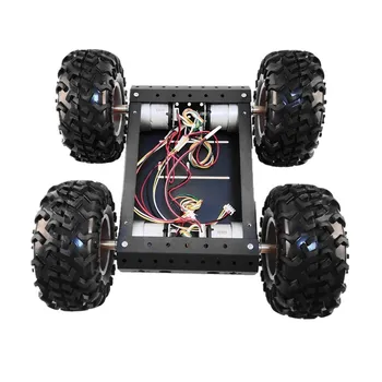 4WD Négy Meghajtó Intelligens Robot Autó Alváza Az Arduino Teherhordó Alumínium karosszéria Cross-Country Robot DIY RC