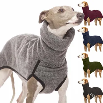 Új pet ruhát kutya ruhák kutya pulóver kabát kutya, nagy kutya ruhák meleg, kényelmes, magas gallér ruhát agár ruhák