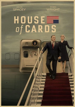 Kártyavár retro film poszter elnök az Egyesült Államok televíziós dráma nátronpapír festmény retro plakát