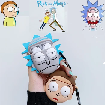 Anime Rajzfilm Rick Morty AirPods 1 2 3 Pro Esetben Szilikon Puha Védőtasak Új Rick AirPods Bluetooth Töltő Fülhallgató Esetben