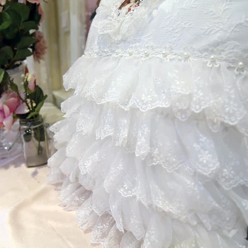 Új Luxus szépség párnahuzat fehér hercegnő hímzés, csipke párnahuzat párna kanapé haza szobában Dec FG1056