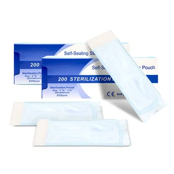 200pcs/doboz önrögzítő Sterilizálás Táskák Táskák Orvosi minőségű Táska, Eldobható Tetoválás Fogászati műkörmös Táskák Kiegészítők