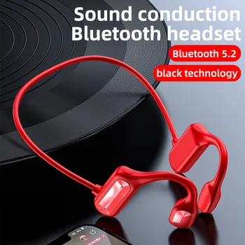 Sport Vezeték Nélküli 5.2 Bluetooth Headset Futó Sztereó Zene Egyetemes Csontvezetéses Füldugó Fül-Lógó Fül-Horgok Fejhallgató