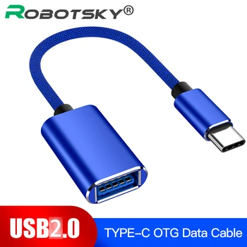 USB-C OTG Kábel C-Típusú Férfi-USB 2.0 Női Fém Átalakító A Samsung S9 S10 Macbook Xiaomi Mi8 Huawei USB2.0 C-Típusú OTG