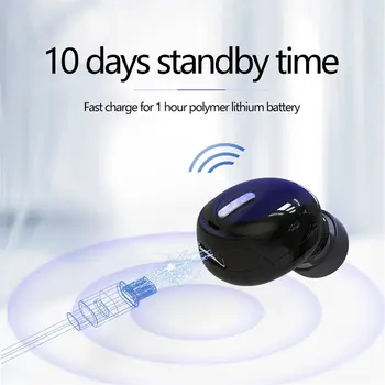 X9 Mini 5.0 Bluetooth Fülhallgató Vezeték nélküli Kihangosító Láthatatlan Fülhallgató Mikrofon, Sport, Játék Mono Ear Fülhallgatót NFC-Minden Telefon