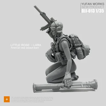 Yufan Modell 1/35 Ábra Modell Kit Női Katona Tömítés Tömítés Mező Vadász Djj-13