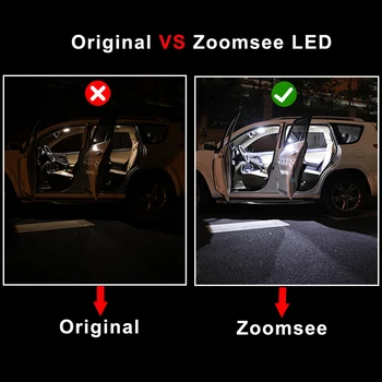 Zoomsee 8db Belső LED-es Toyota A RAV4 MK V. 5 2019 2020 + Canbus Jármű Izzó Beltéri Dome Térkép Olvasás Csomagtartóban Fény Autóskészlet