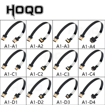 HDMI-kompatibilis,FPV HDMI-HDMI Szalag Kábel 90 Fokos Micro /Mini HDMI HDMI Szabvány PCB-Csatlakozók 20pin