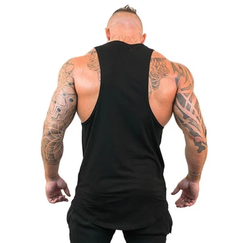 Muscleguys márka Edzőtermek Ruházat Tartály Max Fitness Férfi Testépítés Tanktops Pamut Mellény Izom Férfi test Edzés Ujjatlan Póló