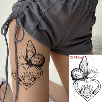 Vízálló Ideiglenes Tetoválás Matrica Szexi Lány Kereszt Flash Tetoválás Pillangó Virág Test Művészeti Kar Hamis Ujja Prinker Tetoválás Hölgy