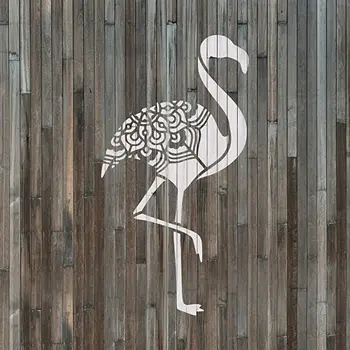 A4 DIY Kézműves Flamingo Mandala Stencil Festés, Fa,Falon Művészeti Scrapbooking Bélyegzés Album Dekoratív Papír, Dombornyomás Kártya