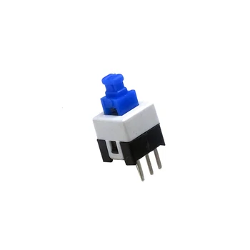 10 db/köteg 7*7*12mm DIP 3-pin 12V 0.5 EGY mini egyéni reteszelő kapcsoló gomb DPDT 7x7x12mm, hogy self-reset kapcsoló