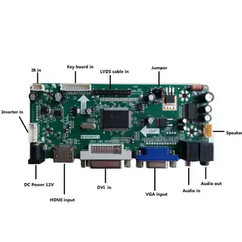 Készlet B140XTN03.0/B140XTN03.5 1366x768 40pin HDMI+DVI+VGA LCD-LED Kijelző moitor M. NT68676 panel 14