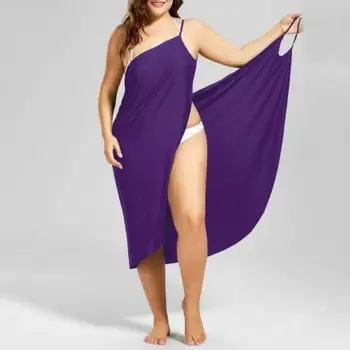 Plus Size Nyári Beach Szexi Nők egyszínű Wrap Ruha Bikini-Fedezze Fel Sarongs Női Ruházat Swimwears Álca Plus Size