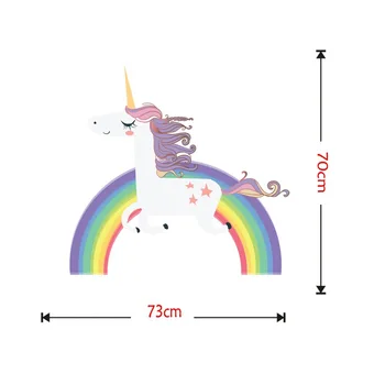 Rainbow Unicorn Fali Matrica Gyerekeknek Szobában Lányok Hálószoba Ablak Gyerekszoba Dekoráció Születésnapi Ajándék Fali Dekoráció