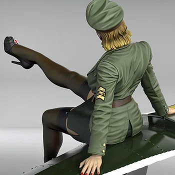 1/35 skála öntött műgyanta ábra katona modell női tiszt kísérleti modell (többek között) festetlen
