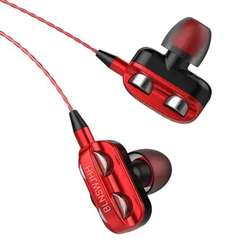 Univerzális In-Ear Nehéz Basszus Vezetékes Sztereó Fülhallgató Hangszóró Dual Játék Sport Fülhallgató Fülhallgató Mikrofon, A Xiaomi Samsung