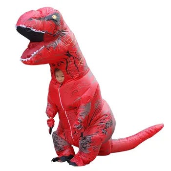 A gyerekek Felfújható Dinoszaurusz Dino Jurassic Világ Park Karakter elegáns Ruhában, a T-REX Jelmez Halloween Cosplay Fiúk Farsangi Buli