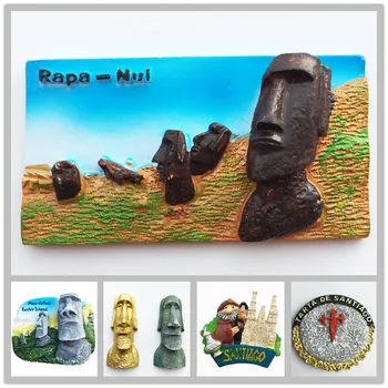 Chile-Húsvét-Sziget Moai szobor Hűtő Mágnes, Hűtő Matricák Turisztikai Szuvenír Dekoráció Cikkek Kézműves Ajándékok