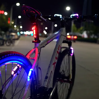 2021 Bicikli Hátsó LED Lámpa Kerékpár Hátsó hátsó Lámpa USB Újratölthető Mountain Bike Lámpa Vízálló Light LED Fényszóró Lámpa