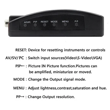 RCA Kompozit AV, S-Video, VGA Átalakító Doboz CCTV DVR PC, Laptop, TV Projektor VGA Bemenet, VGA Kimenet Video Átalakító Adapter