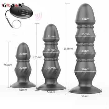 Vezeték nélküli Elektromos Prosztata Orgazmus Stimulátor Szex Gép, Anális Gyöngyök Vibrátor, Rezgő Butt Plug Vibrátor Szex Játékok a Férfiak Meleg