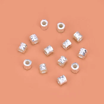 Csíkos vizet fodroz külön gyöngyök S925 tiszta ezüst gyöngyök szabadon gyöngyök kézzel készített DIY gyöngyök anyag Karkötő kiegészítők