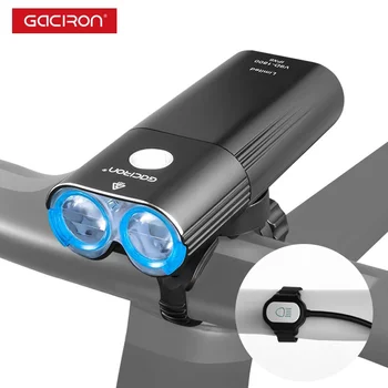 Gaciron V9 sorozat Kerékpár Fényszórók kiváló Minőségű Kerékpáros Első Világítás LED Lámpa USB Töltés Opcionális 400-1800Lumen 2500-6700mAH