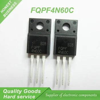 10db FQPF4N60C 4N60C FQPF4N60 MOSFET 600V, HOGY-220F N-Csatornás, új, eredeti