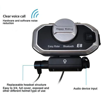 Új E8 Bukósisakot Bluetooth 5.0 Fülhallgató, Kényelmes Motor Motorkerékpár Sport Fülhallgató, Audio Erősítő