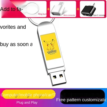Pokemon Pikachu U Lemez SanDisk Stick USB pendrive 128GB 64 GB, 32 gb-os Pen drive-ok Pendrive USB Pen Lemez Flashdrive Memory Stick