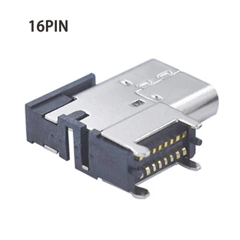 2-5db/Iot 16 P Oldalán behelyezés SMT Aljzat Csatlakozó Micro USB Típus C 3.1 Női SMD DIP A PCB design DIY magas töltés aktuális