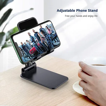Állítható Asztali mobiltelefon Jogosultja Tabletta Jogosultja Összecsukható Kiterjesztése Támogató Hordozható Telefon készenléti Fém Xiaomi iPhone iPad