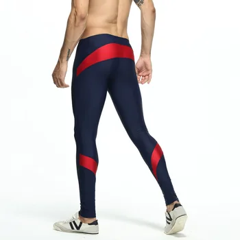 A férfiak hosszú alsót Új őszi Sport nadrág Skinny fit színes blokk melegítő Szexi alacsony derék nadrág téli fehérnemű férfi