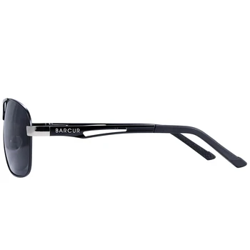 BARCUR Kísérleti Design Napszemüveg Fém Keret Férfiak Polarizált napszemüvegek Tükör Szemüveg Trend Stílus UV400 A Csomagolás