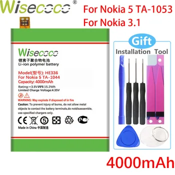 Wisecoco HE321 HE336 4400mAh Akkumulátor Nokia 5 Dual SIM (TA-1053 DS) Nokia 3.1 Telefon Akkumulátor Csere +nyomon Követési Számot