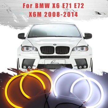 LED SMD Pamut Fény Hullámvasútja Angel Eye Halo Gyűrű DRL Készlet BMW X6 E71 E72 X6M 2008-