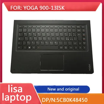 Új Palmrest nagybetűs Olaszország Háttérvilágítású Billentyűzet Touchpad az Lenovo Ideapad Yoga 900-13ISK ISK2 Laptop C Fedezze 5CB0K48450