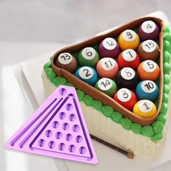 Mini Biliárd Csokoládé Sütés Fondant Penész Kreatív Biliárd Magas Tükör Epoxy Szilikon Forma Torta Díszítő Eszközök