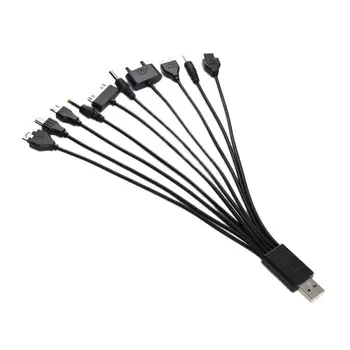 Multi Pin Kábel Töltő USB Adapter Kábel Adatok Wire Kábel 10 Az 1-ben Többfunkciós USB adatátviteli Kábel Univerzális Telefon Kábelek