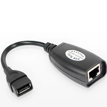 USB 2.0 A Férfi-Nő Cat6 Cat5 Cat5e 6 Rj45 LAN Ethernet Hálózati Extender Kiterjesztését Repeater Adapter Átalakító Kábel