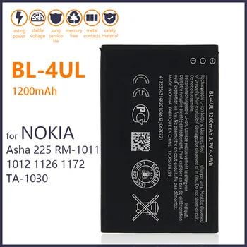 Valódi BL-4UL Akkumulátor Nokia Asha 225 RM-1011 1012 1126 1172 TA-1030 1200mAh Mobiltelefon Új Elemeket+nyomon Követési számot