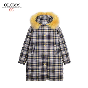 Téli 2020 kiváló minőségű, egyedi termékeket Laza plus size ruhák Női kabát Mosómedve haj nyakörv kap L8096