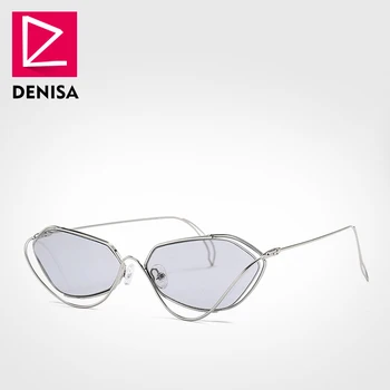 DENISA Retro Kis Ovális Napszemüveg Női Luxus márkák, Divat Vintage Sokszög Szemüveg Nők Szemüveg Férfi Oculos De Sol G22080