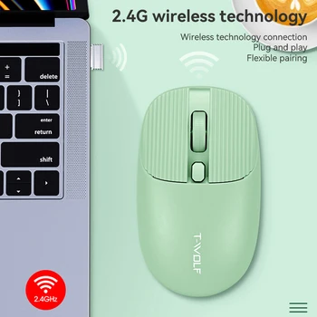 Vezeték nélküli Egér 2,4 Ghz-es Ergonomikus Optikai Egér Q19 Csendes Egér 1600 DPI, USB Vevő Az Otthoni Irodai Asztali Laptop