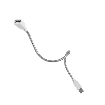 USB Hosszabbító Kábel LED Ventilátor, Tápegység Adapter Férfi-Nő Kábel Rugalmas, Állítható Fém Tömlő Adatok Átvitele