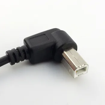 1db USB 2.0 Nyomtató Kábel A Típusú Férfi B Férfi Bal Szög Szkenner Kábel Fekete 3ft/1m