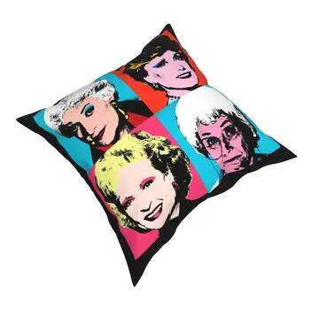 Arany Warhol Lányok Párnahuzat Poliészter Nyomtatott Dekoráció Autó Párnahuzat