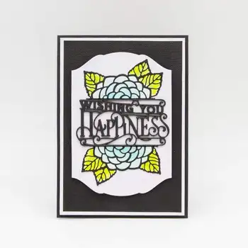 A Boldogság Gratulálok A Szerelem Fém Jármű Vágás Meghalni Diy Scrapbook Papír Napló Dekoráció Kártya, Kézzel Készített Termék Dombornyomás